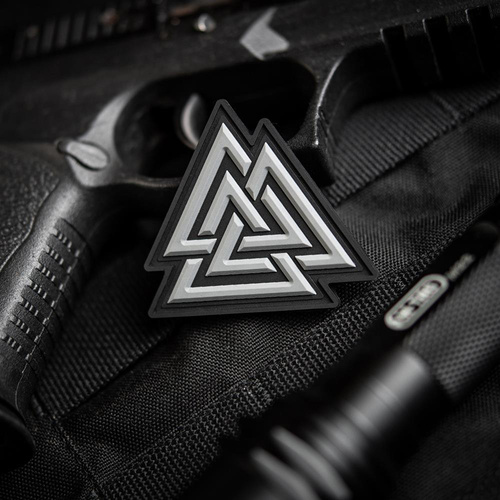 M-Tac - Naszywka 3D PVC Valknut - Czarny / Szary - 51163211