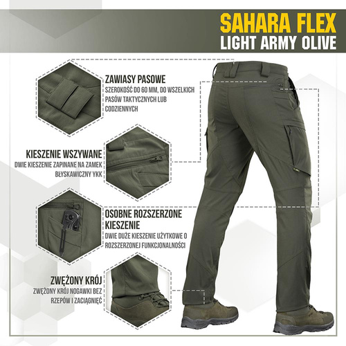 M-Tac - Sahara Flex Lite Hose - Army Olive - 20064062