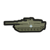 M-Tac - Naszywka Czołg z krzyżem- PVC 3D - Zielony - 51338310