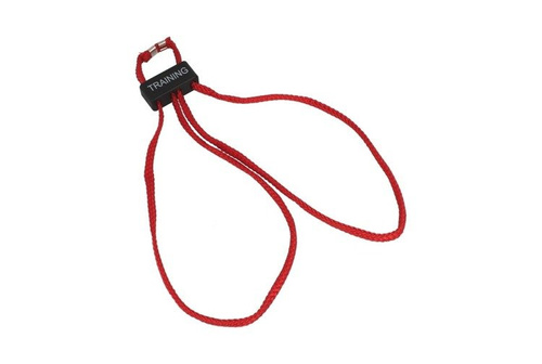 ESP - Textile Trainings-Einweg-Handschellen - 5 Stück - Rot - HT-01-T