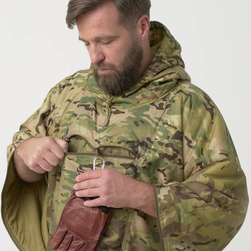 Helikon - Poncho ocieplane Swagman Roll - Windpack - Climashield - MultiCam Black - PO-SMR-BL-0C