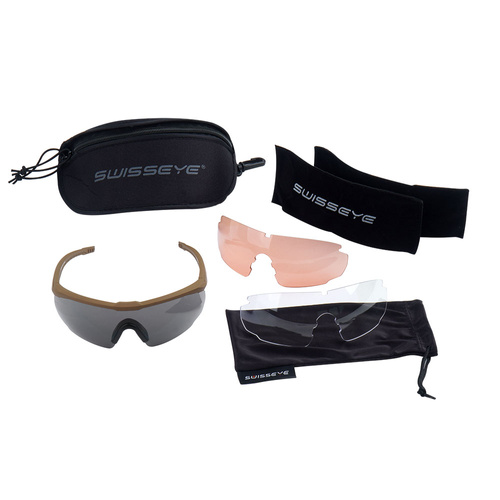 SwissEye - Okulary balistyczne Blackhawk - Brązowe oprawki - 40422