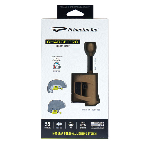 Princeton Tec - Latarka nahełmowa Charge Pro - Tan - CP-RBI-TN