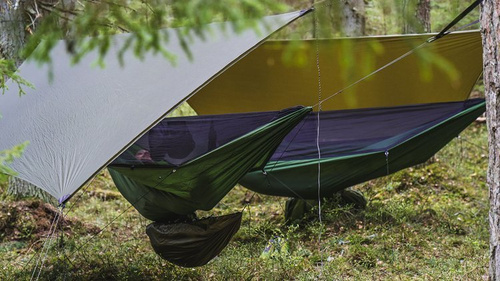 Lesovik - Hamak turystyczny DRAKA z moskitierą i zawieszeniem SNEKA - Treetop Green