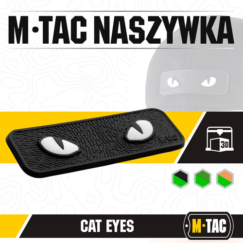 M-Tac - Naszywka 3D PVC Cat Eyes - Czarny / Fluo - 51114002
