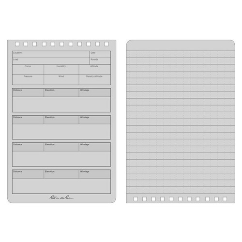 Rite in the Rain - All-Weather DOPE Logbuch - 4 x 6" - D746 - Schwarz