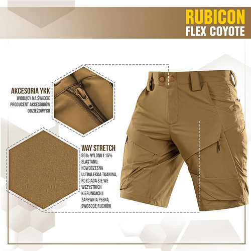 M-Tac - Taktische Shorts Rubicon Flex - 4-Way Stretch - YKK - Coyote - 20070005