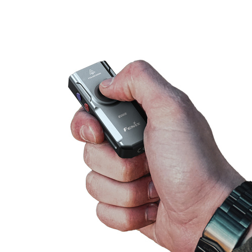 Fenix - Latarka brelok E06R - 700 lm - UV/Laser - USB-C - Magnes - Szary - E06R.12111