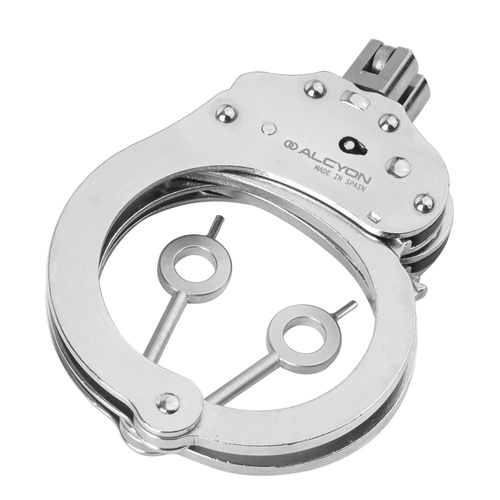 Alcyon - Stahlhandschellen Virola - Doppelte Verriegelung - Silber - 5230-X