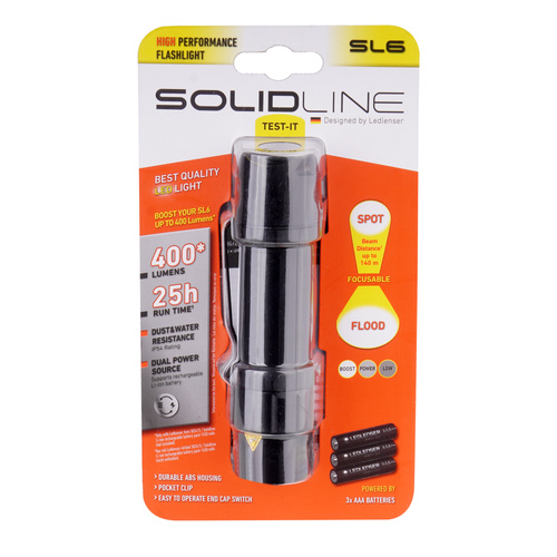 Ledlenser - Latarka LED Solidline SL6 - 320 lumenów - Czarny - 502232