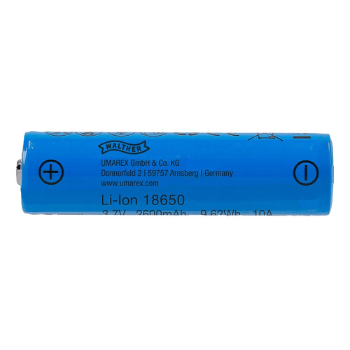 Walther - ICR Rechargeable Battery 18650 - 3,7 V - 2600 mAh - 3.7122.1