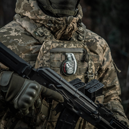 M-Tac - Naszywka M67 Szalony - PVC 3D - Czarny/Biały - 51139100