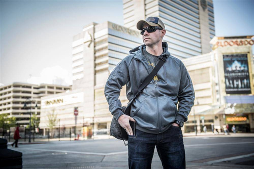 Helikon - Bluza Urban Tactical Hoodie - Fullzip - Poliester - Szary melanż - BL-UHF-PO-M3