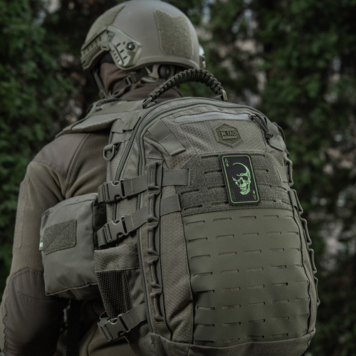 M-Tac - Naszywka morale patch Face of War - Cordura - Czarny/Zielony - 51389201