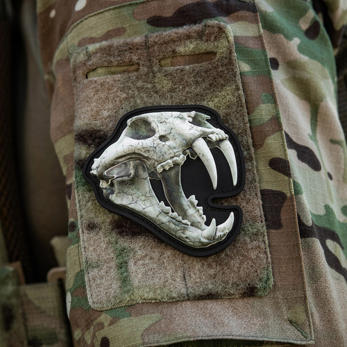 M-Tac - Naszywka Old Tiger - PVC - Biały - 51001201