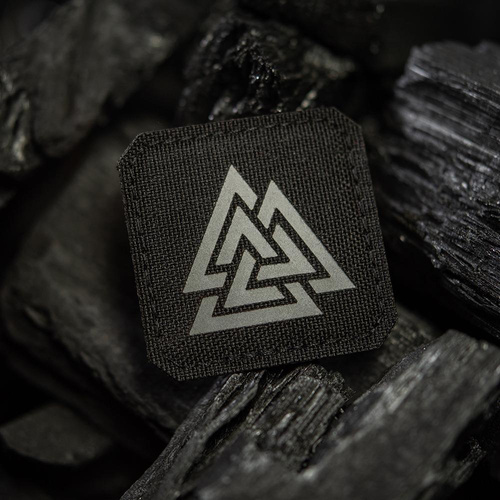 M-Tac - Laser cut Valknut square patch - Black / Grey - 51162211
