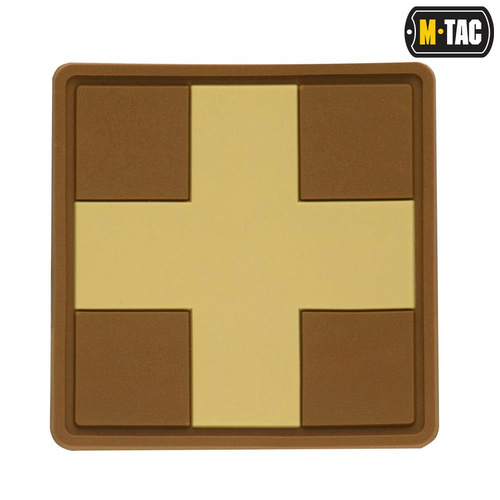 M-Tac - Medic Cross Square 3D PVC Patch - Coyote - 51124005