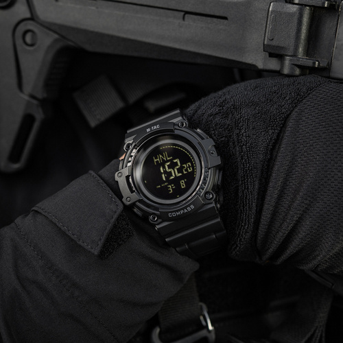 M-Tac - Taktische Uhr mit Kompass 2233 - Schwarz - 50010002