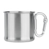 Mil-Tec - Kubek turystyczny z karabińczykiem - 500 ml - Stal - 14607900