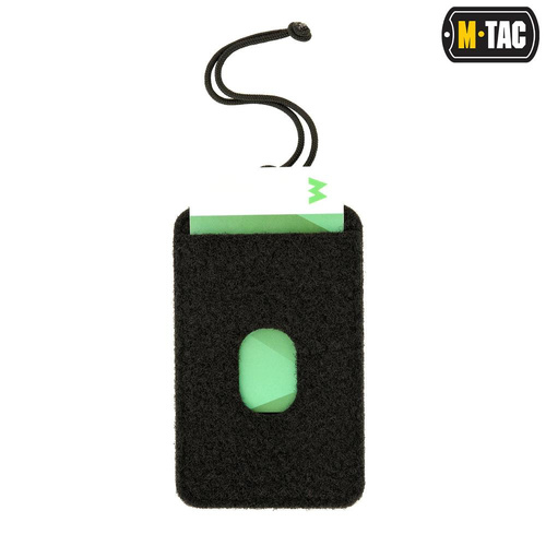 M-Tac - Patch Panel with ID Card Pocket with Lanyard - Black - 10118002