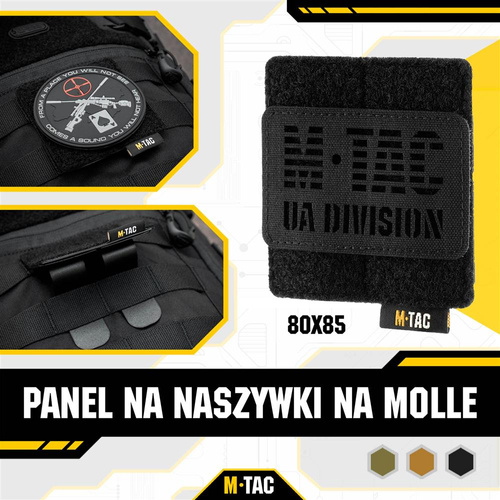 M-Tac - Panel Molle na naszywki - 80 mm x 85 mm - Czarny