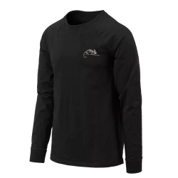 Helikon - Koszulka z długim rękawem Helikon-Tex Logo - Czarna - TS-HLT-CO-01