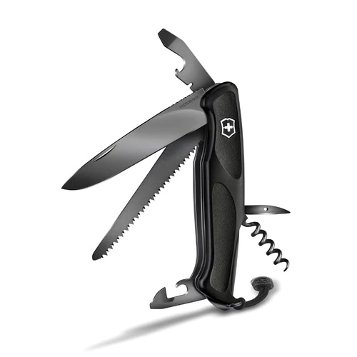 Victorinox - Multifunctional Pocket Knife Ranger 55 - 10 functions - Onyx Black - 0.9563.C31P