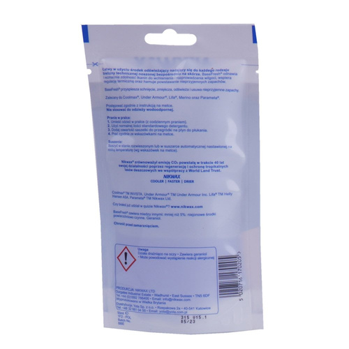 Nikwax - Środek czyszczący do bielizny termoaktywnej BaseFresh - 50 ml - 1F2