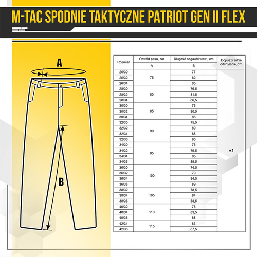 M-Tac - Spodnie Patriot Gen II Flex Black - Czarne - 20056802