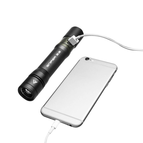 Mactronic - LED Flashlight Sniper 3.3 - 1020 lm - 2800 mAh - Black - THH0064