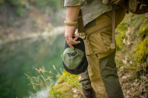 Helikon - Spodnie outdoorowe Hybrid Outback Pants - DuraCanvas - Coyote / Czarne - SP-HOP-DC-1101A