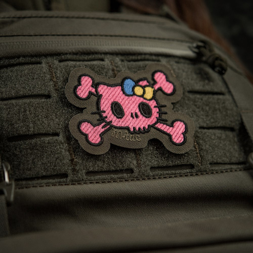 M-Tac - Naszywka Kitty Pink - Haft - Kokardka Żółto-Niebieska - Ranger Green - 51393023