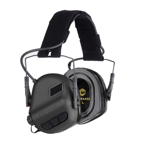 Earmor - Gehörschutz Kapselgehörschützer mit AUX-Eingang M31 PLUS - Schwarz - M31-BK (PLUS)