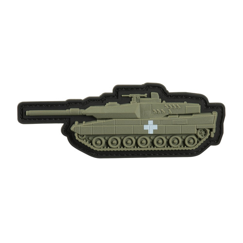 M-Tac - Naszywka Czołg z krzyżem- PVC 3D - Zielony - 51338310