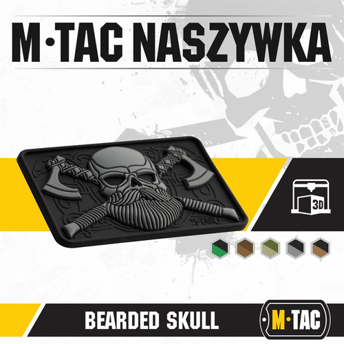 M-Tac - Naszywka - Bearded Skull - 3D PVC  - 51113211