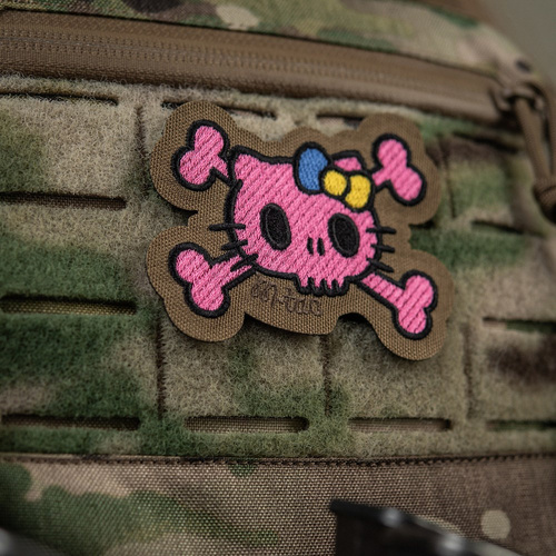 M-Tac - Naszywka Kitty Pink - Haft - Kokardka Żółto-Niebieska - Coyote - 51393005