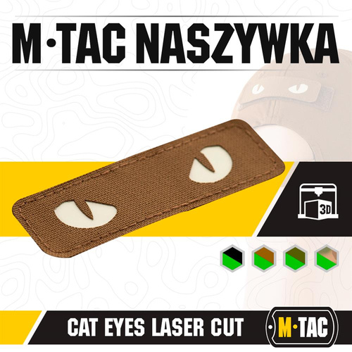 M-Tac - Naszywka Morale Patch - Cat Eyes - Laser Cut  - Coyote - 51009599
