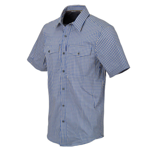 Helikon - Covert Concealed Carry Short Sleeve Shirt - KO-CCS-CB-C4 	Royal Blue Checkered -  