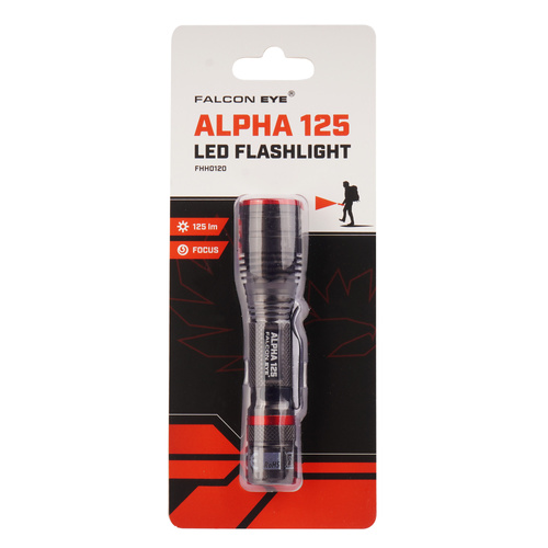 Falcon Eye - Latarka ręczna Alpha 125 - Strobe - Focus - 125 lm - Czarna - FHH0120