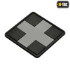 M-Tac - Medic Cross Square 3D PVC Patch - Black / Gray - 51124211