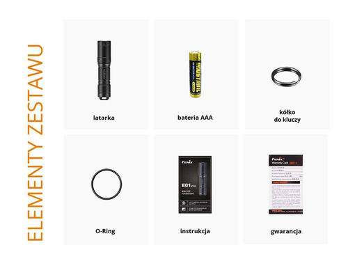 Fenix - E01 V2.0 Flashlight - 100 lumens