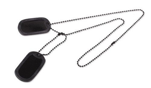 Nieśmiertelnik Dog-Tag - Czarny