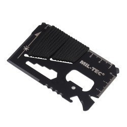 Mil-Tec - Überlebenskarte mit Paracord und Etui - Schwarz - 15408102
