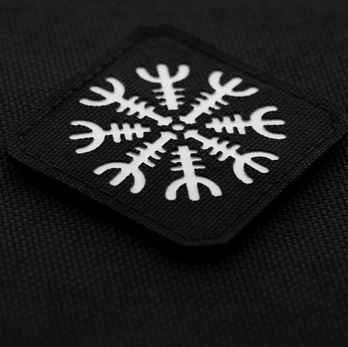 M-Tac - Helm of Terror Patch - 500D Cordura - Fluorescent - Laser Cut - Schwarz/GID - 51220299
