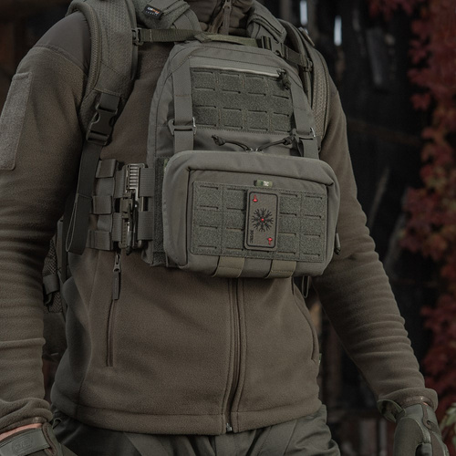 M-Tac - Gesticktes Moralabzeichen Karte Helm des Terrors - Ranger Grün - 51392023