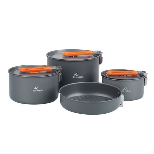 Fire Maple - Menażka turystyczna - Zestaw 4 naczyń - FEAST 5 Cookware-Orange