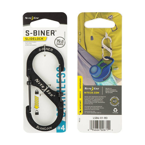 Nite Ize - S-Biner #4 SlideLock - Czarny - LSB4-01-R3
