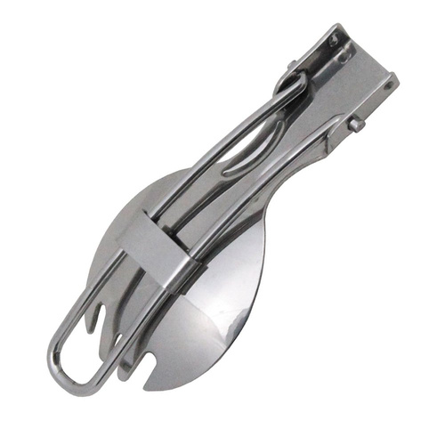 MFH - Łyżka / widelec turystyczny składany - Stainless Steel - 33434