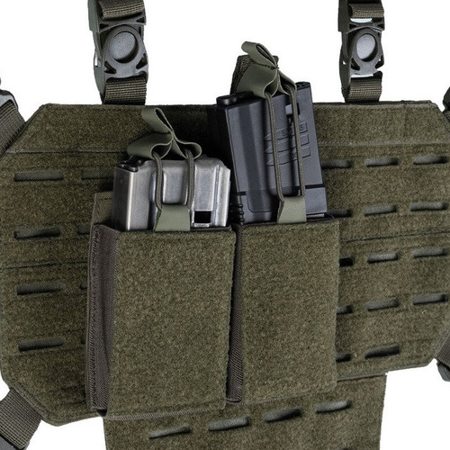 Mil-Tec - Ładownica otwarta z panelem rzepowym - Podwójna - Dark Coyote - 13496219