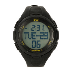 M-Tac - Taktische Uhr mit Schrittzähler - LCD - WR50 - Schwarz - 50001002